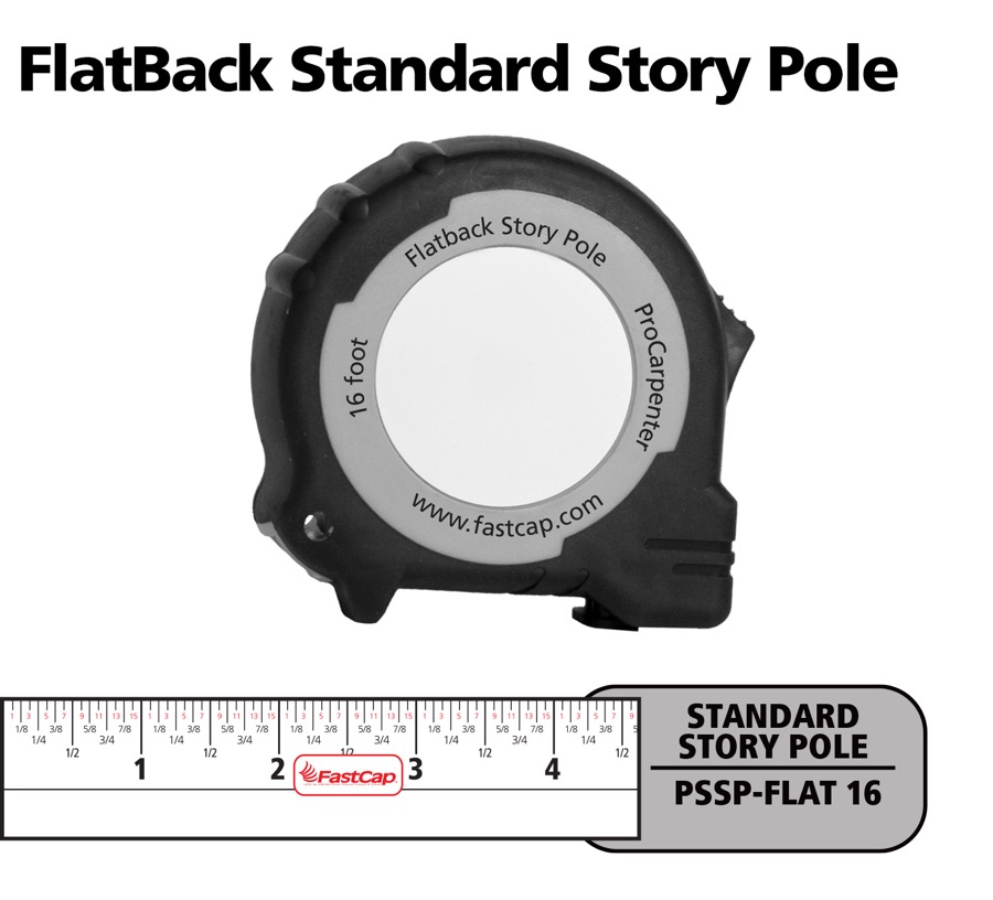FastCap ProCarpenter Flatback Tape Measure, 16 ft