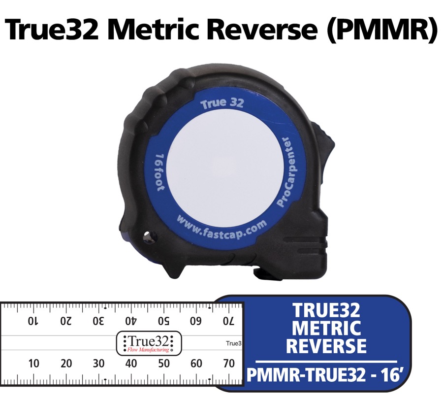 FastCap ProCarpenter True32 Metric Reverse Tape Measure, 16 ft